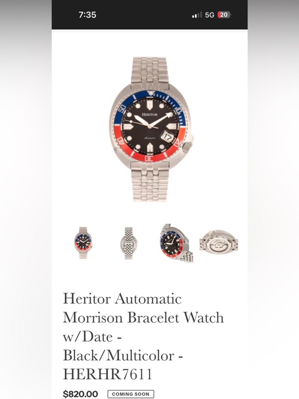 Vintage Heritor Automatic Watch - Picture 3 of 3
